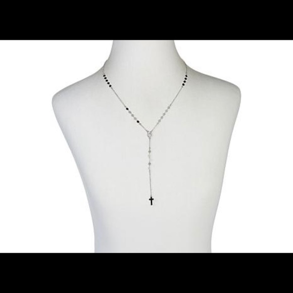 NEW Italian Sterling Silver Rosary Necklace - Picture 5 of 7